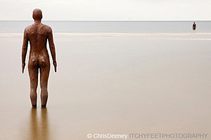 Another Place, Iron Men statues by Antony Gormley, Crosby beach, UK